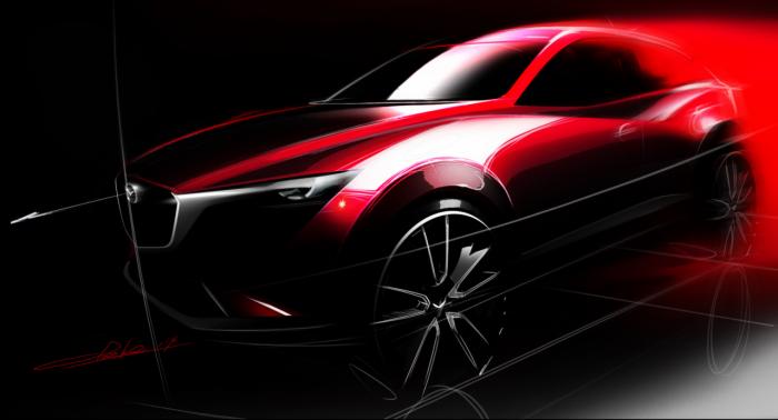 Первый «тизер» Mazda CX-3 накануне автошоу в Лос-Анджелесе 1 aa7777