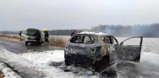 В Полтавской области в результате ДТП загорелся автомобиль: пострадал водитель