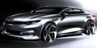 Kia показала скетчи нового седана Optima
