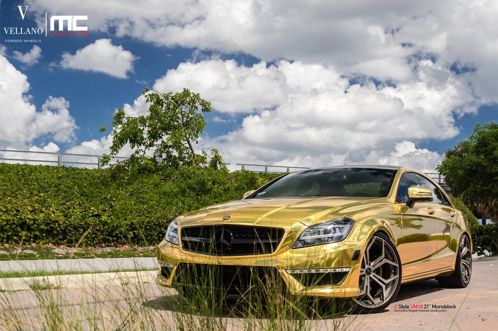 «Золотой» Mercedes-Benz CLS63 AMG от MC Customs 1 www